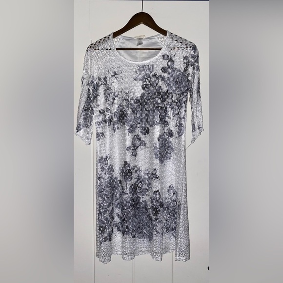 Brittany Black Women Lace Shift Mini Dress Small Fairycore Ethereal Dinner NEW‎ - Picture 2 of 7